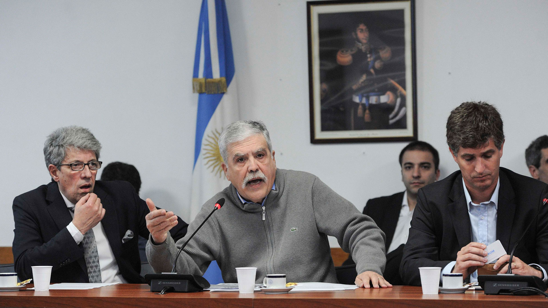 El diputado Julio de Vido durante una reunión en el Congreso (Télam)
