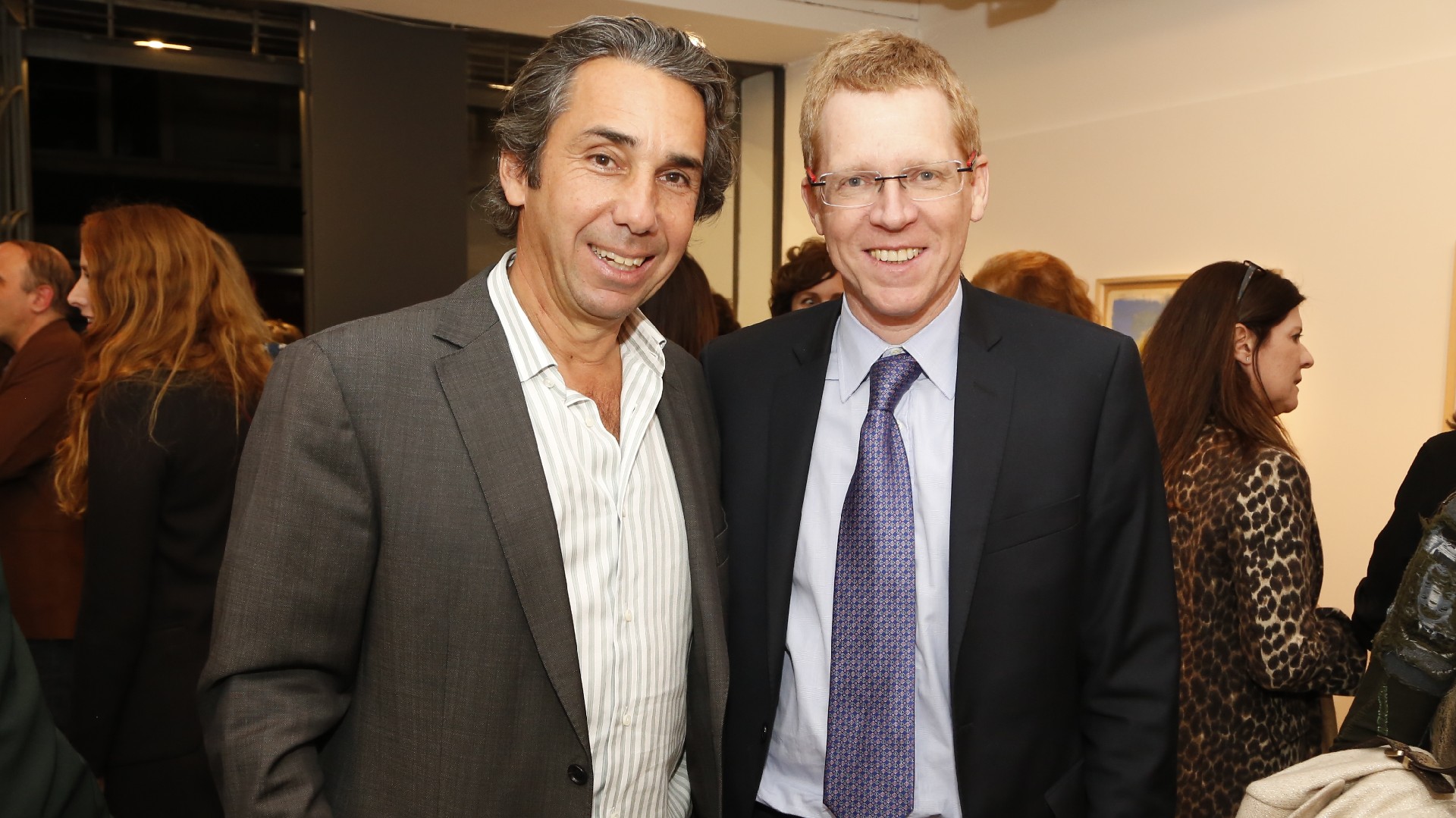 Dicky Smith Estrada y Juan Curutchet, presidente del Banco Provincia