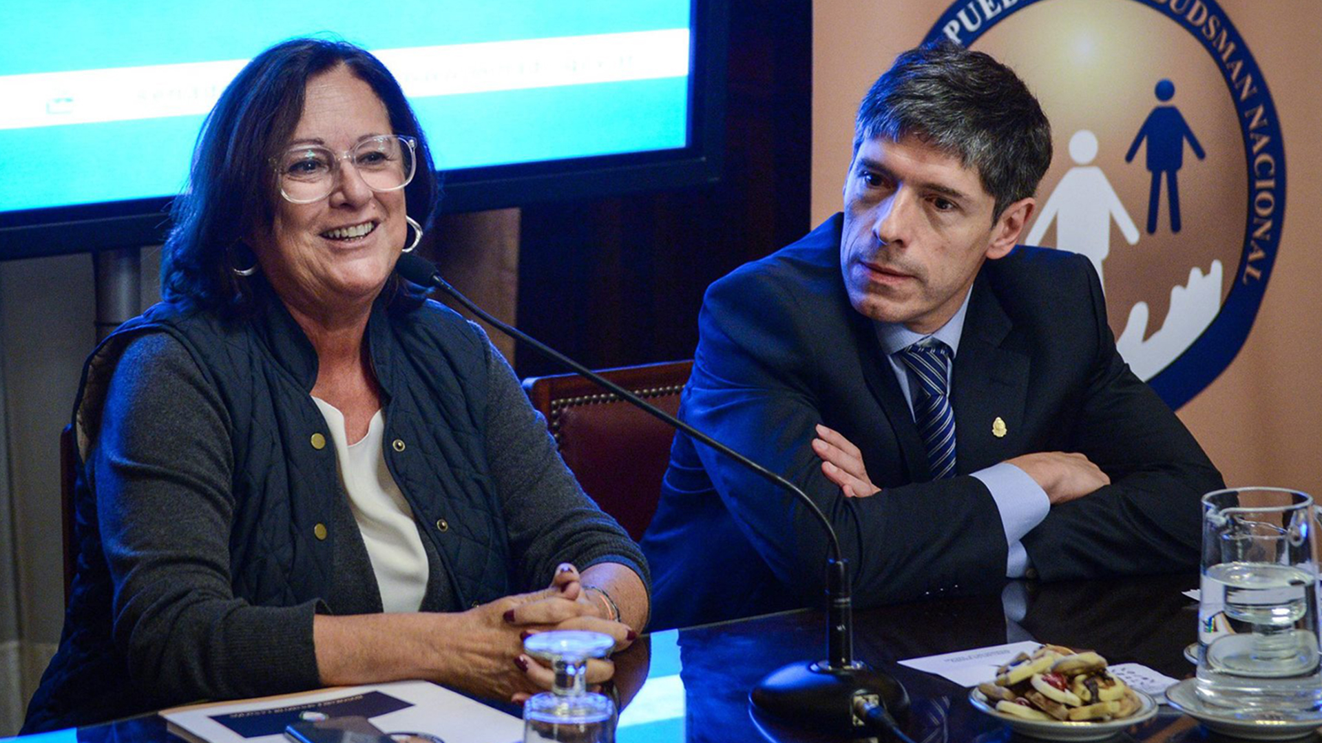 Marta Varela y Juan Manuel Abal Medina, presidenta y vice de la Bicameral