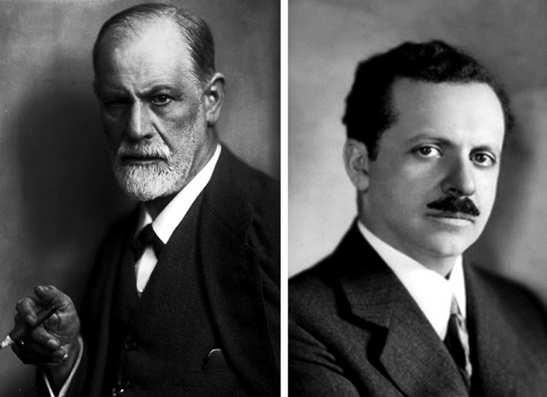 Sigmund Freud y su sobrino Edward Bernays, desconocido para el gran público pero muy influyente