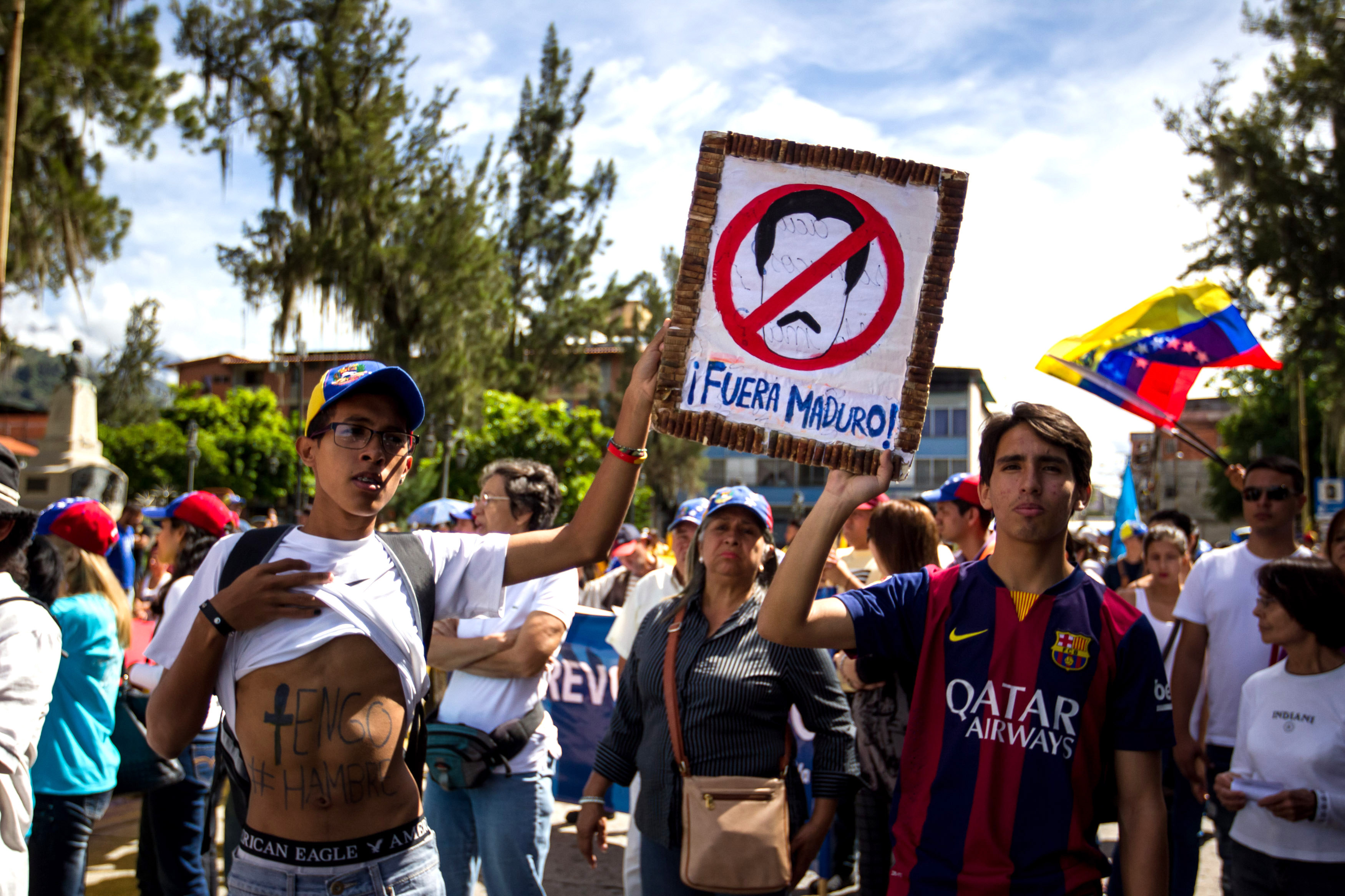 Los venezolanos reclaman que se realice el referendo revocatorio (EFE)