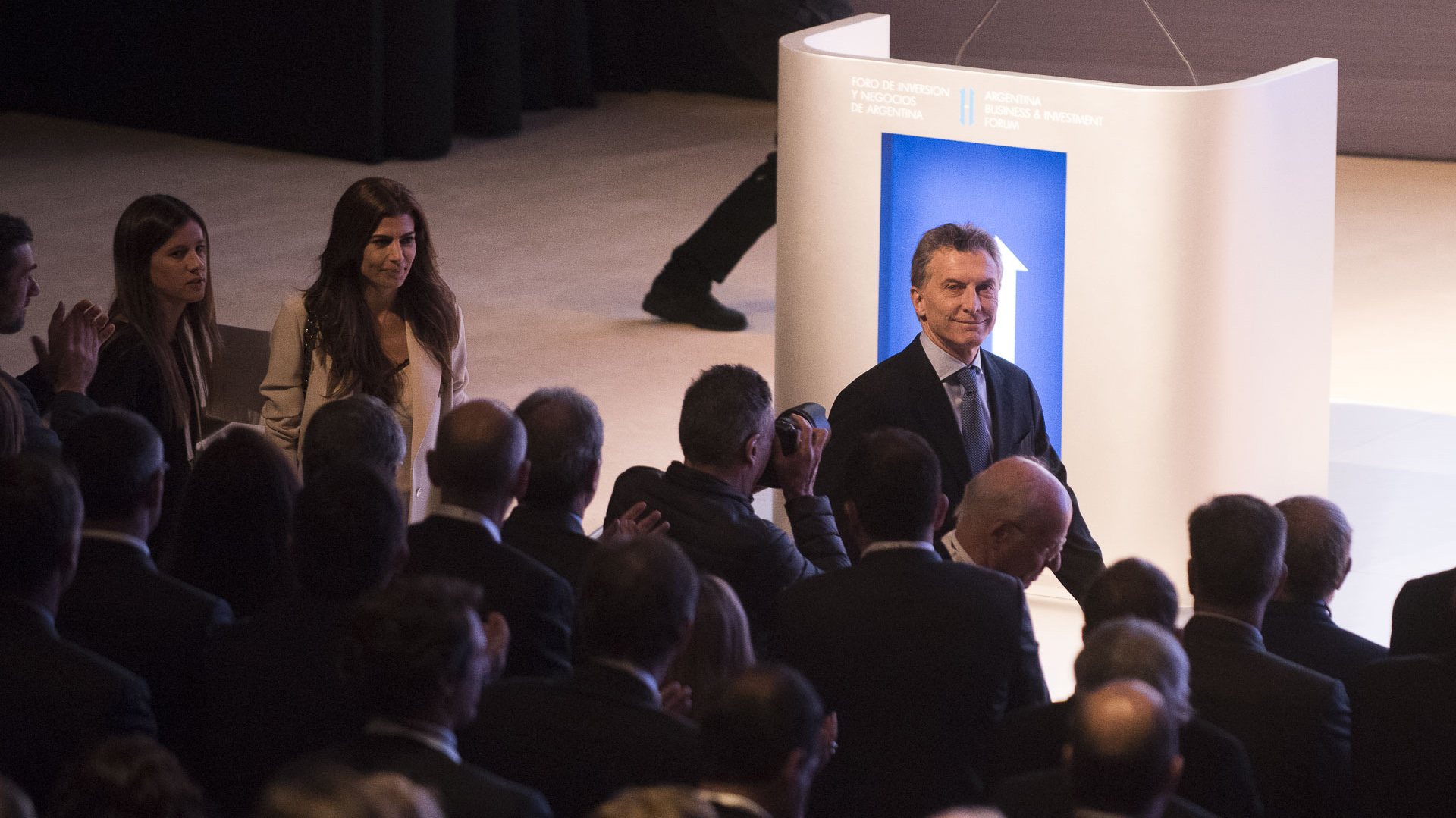 Juliana Awada acompañó a Mauricio Macri