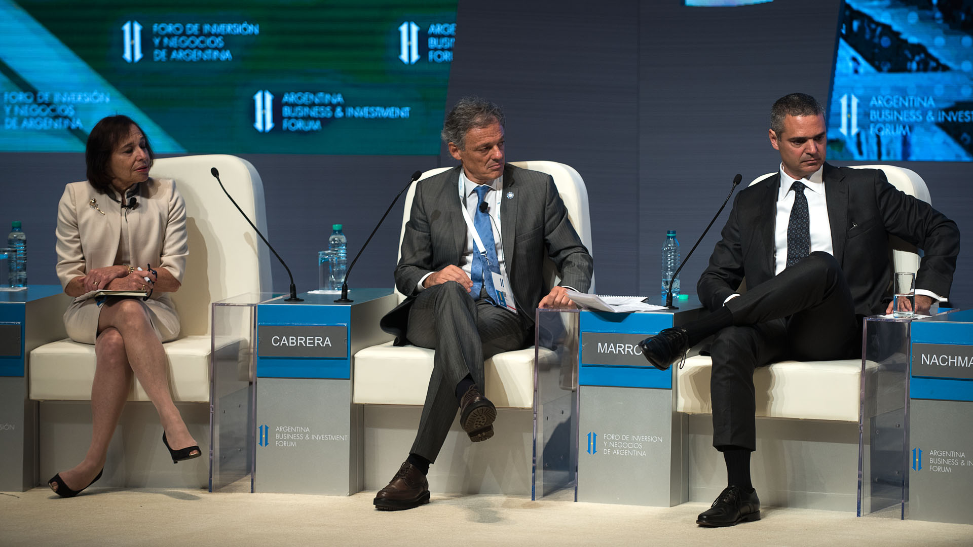El ministro Francisco Cabrera y Martin Marron