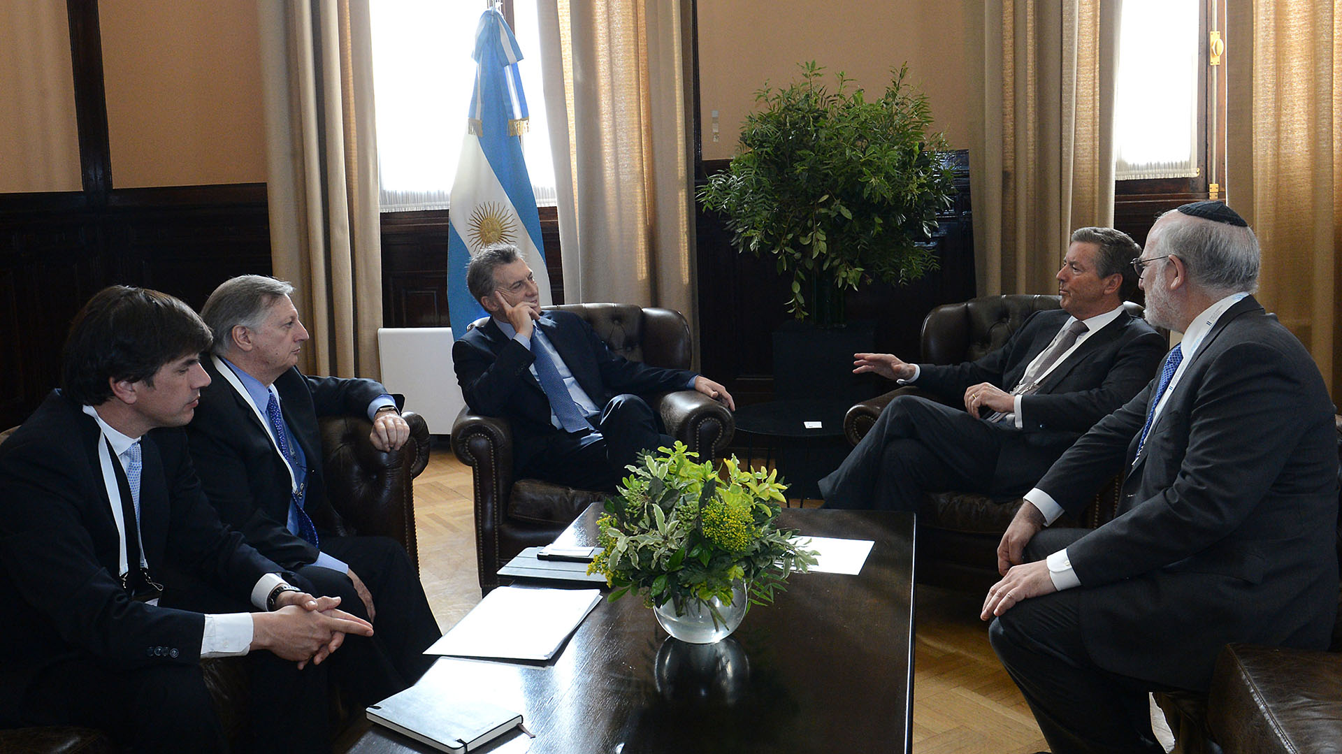 Macri con el titular de Pan American Silver