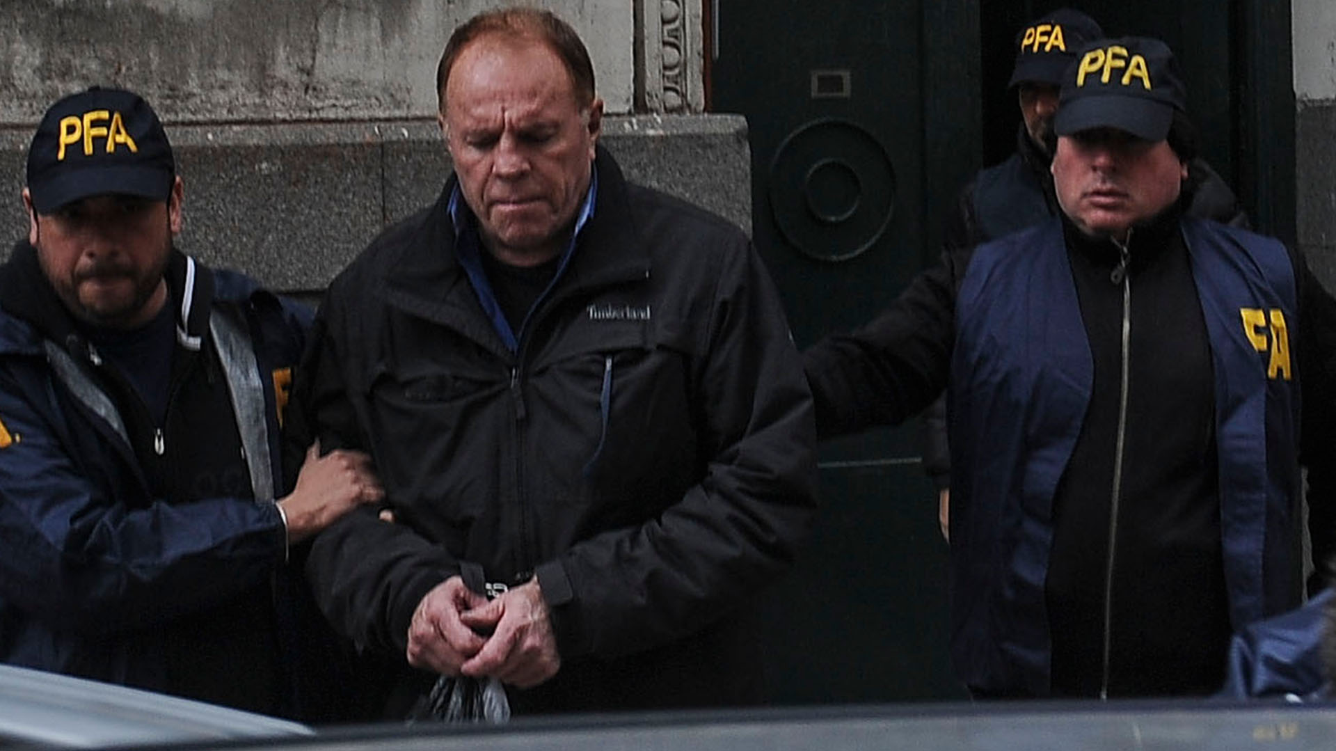 Omar Suárez al momento de ser detenido