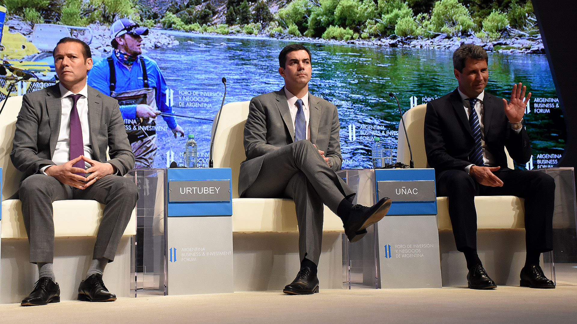 Omar Gutiérrez, Juan Manuel Urtubey y Sergio Uñac