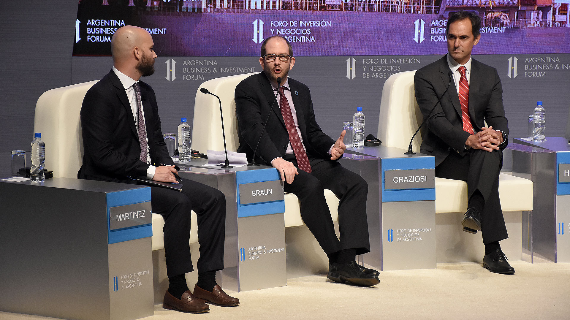 Andrés Martínez, Miguel Braun y Andrés Graziosi