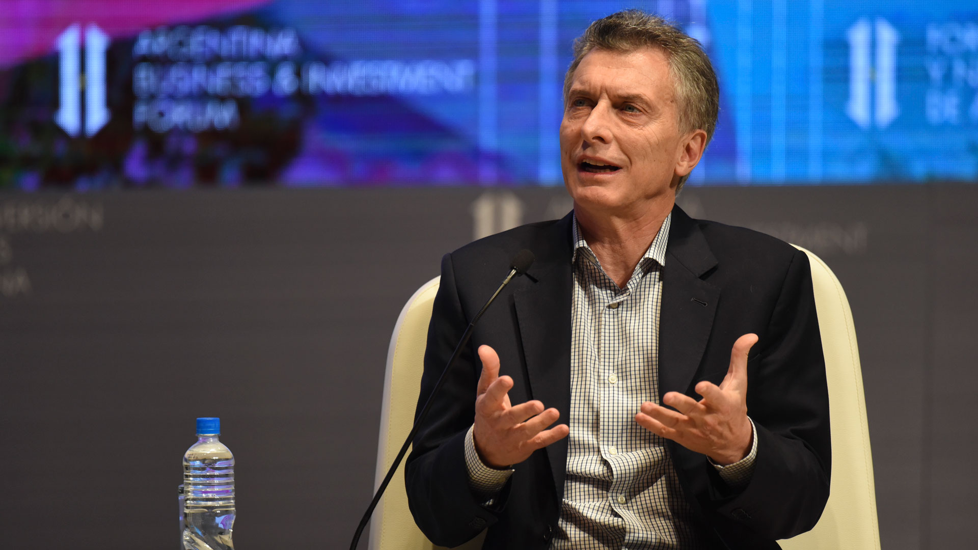 Durante su discurso, el Presidente prometió un “Estado que acompañe y no sea un obstáculo” y resaltó que tiene que haber “reglas claras y que todos las cumplan” (AFP)