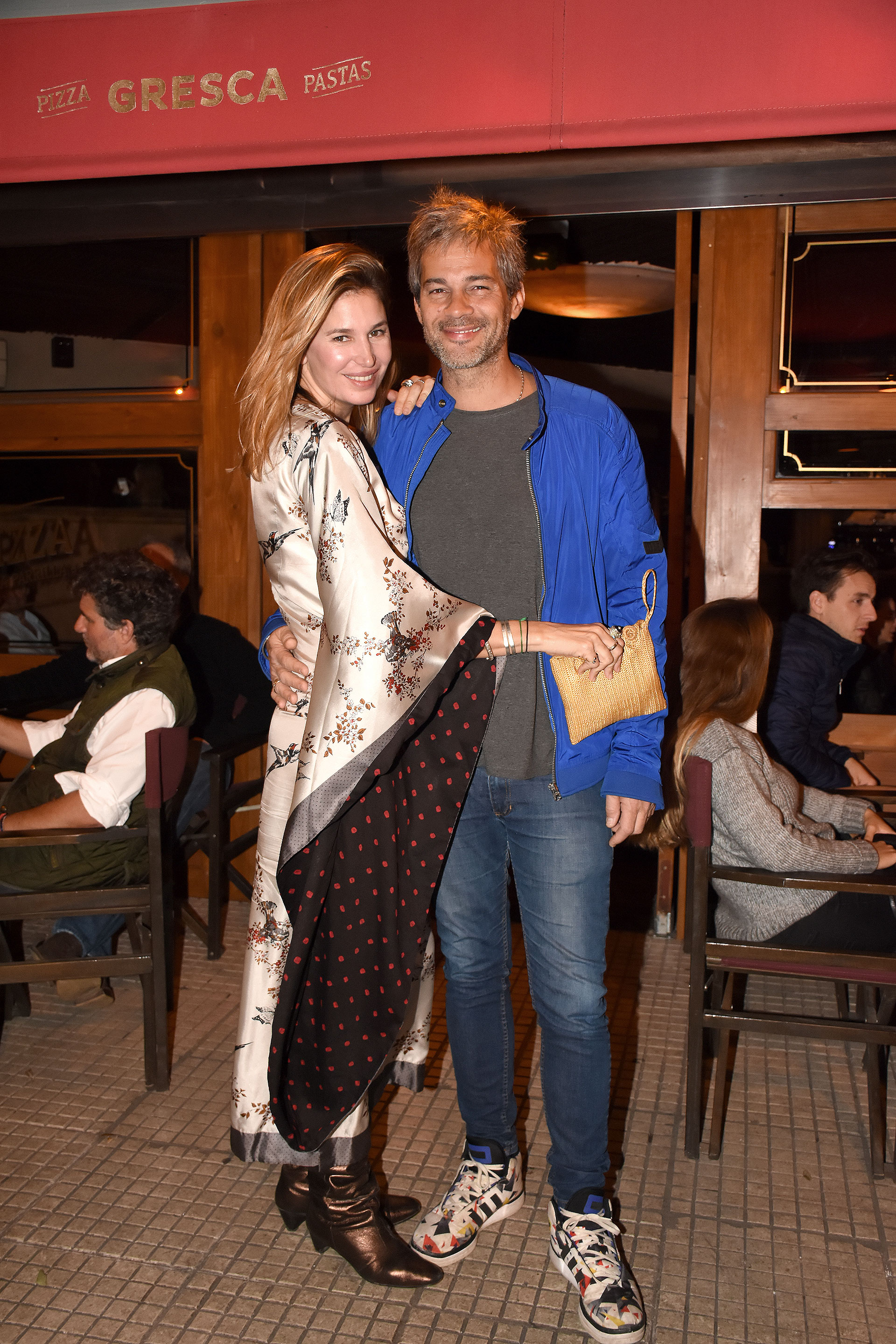 Dolores Barreiro y Matías Camisani en la gran apertura del nuevo restaurante, ubicado sobre la calle Ugarteche, en Palermo