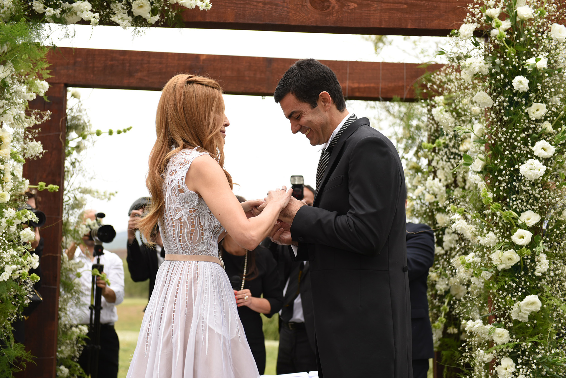 La actriz pasó la noche previa a su casamiento en Finca Las Costas con su grupo de amigas más cercano.