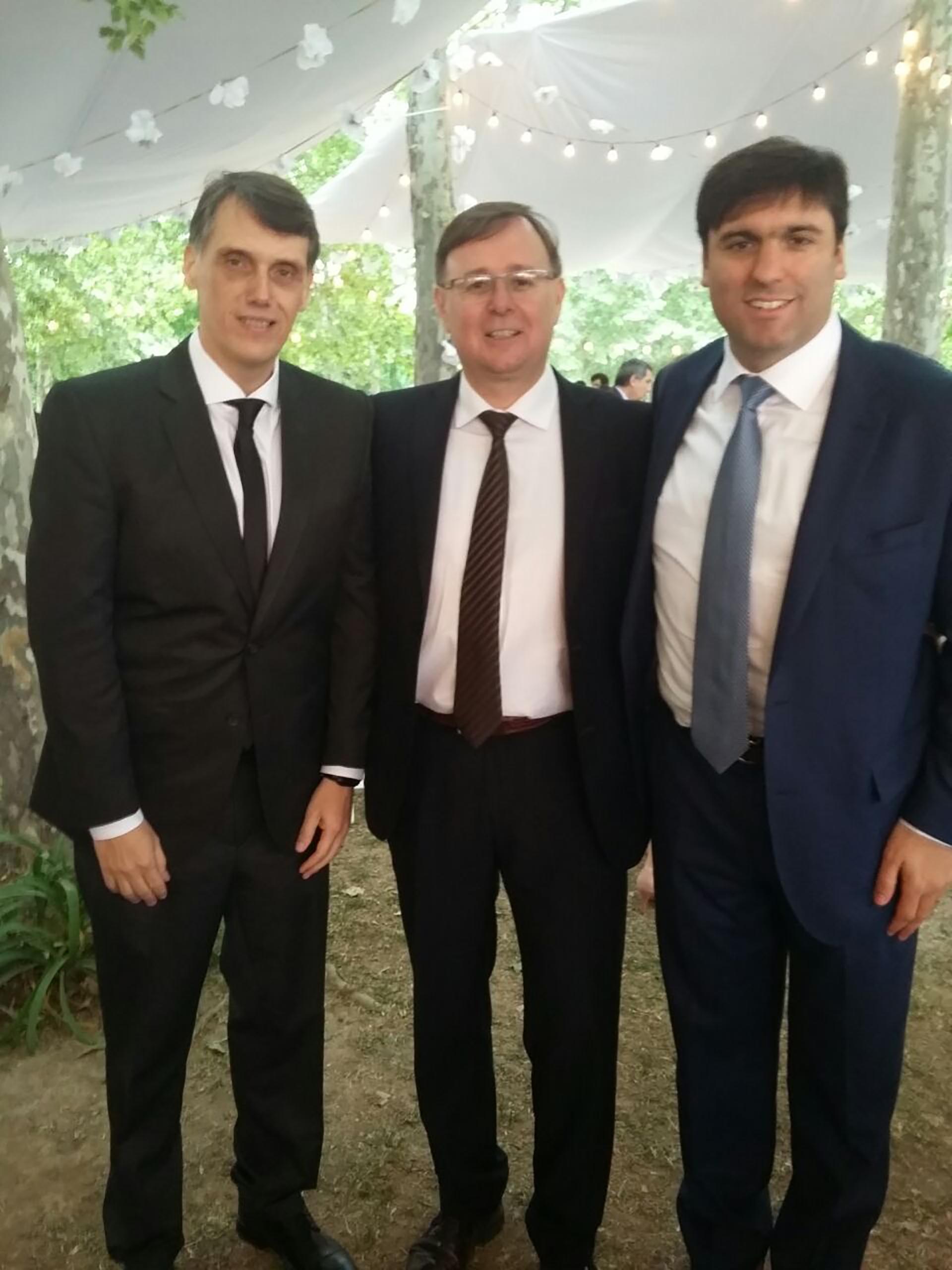 Los diputados Pablo Kosiner, Oscar Romero y Diego Bossio.