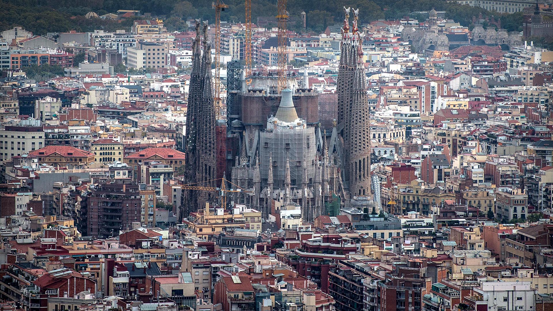Gaudí sólo tuvo tiempo de crear una de las 18 torres que pretendía. Sin embargo, antes de morir en 1926, dejó los planos y diseños de la monumental obra, lo que permitió avanzar en las tareas de construcción gracias al trabajo de otros artistas y al dinero obtenido por donaciones // Fotos: Getty / AFP