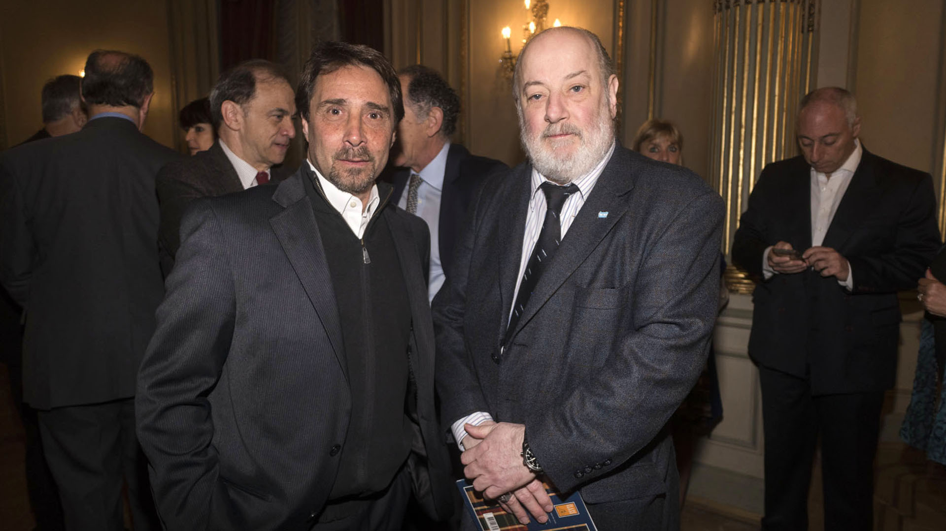El periodista Eduardo Feinmann y el juez federal Claudio Bonadio.