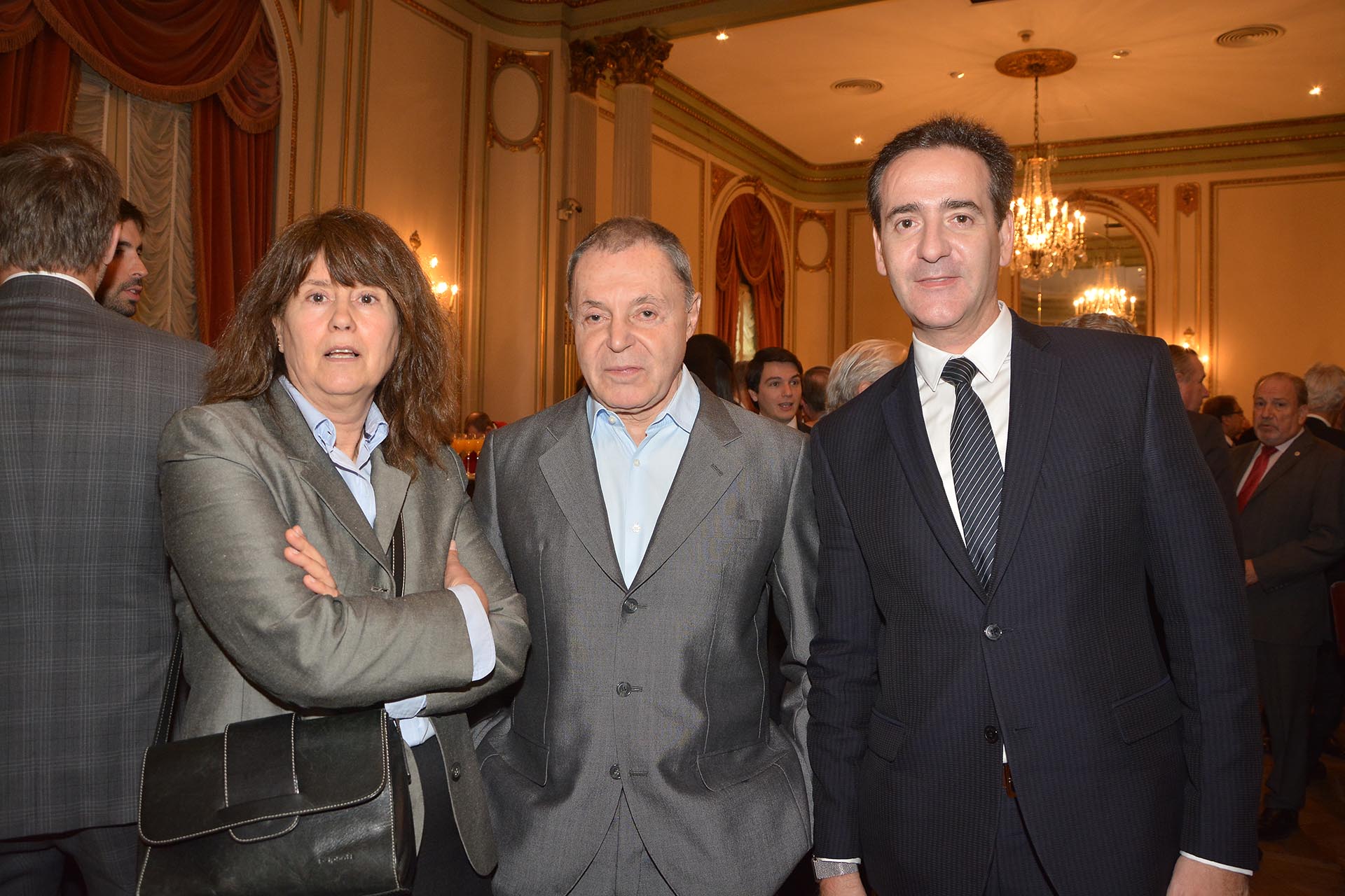 Stella Ageitos, Octavio Frigerio y el abogado Guillermo López del Punta