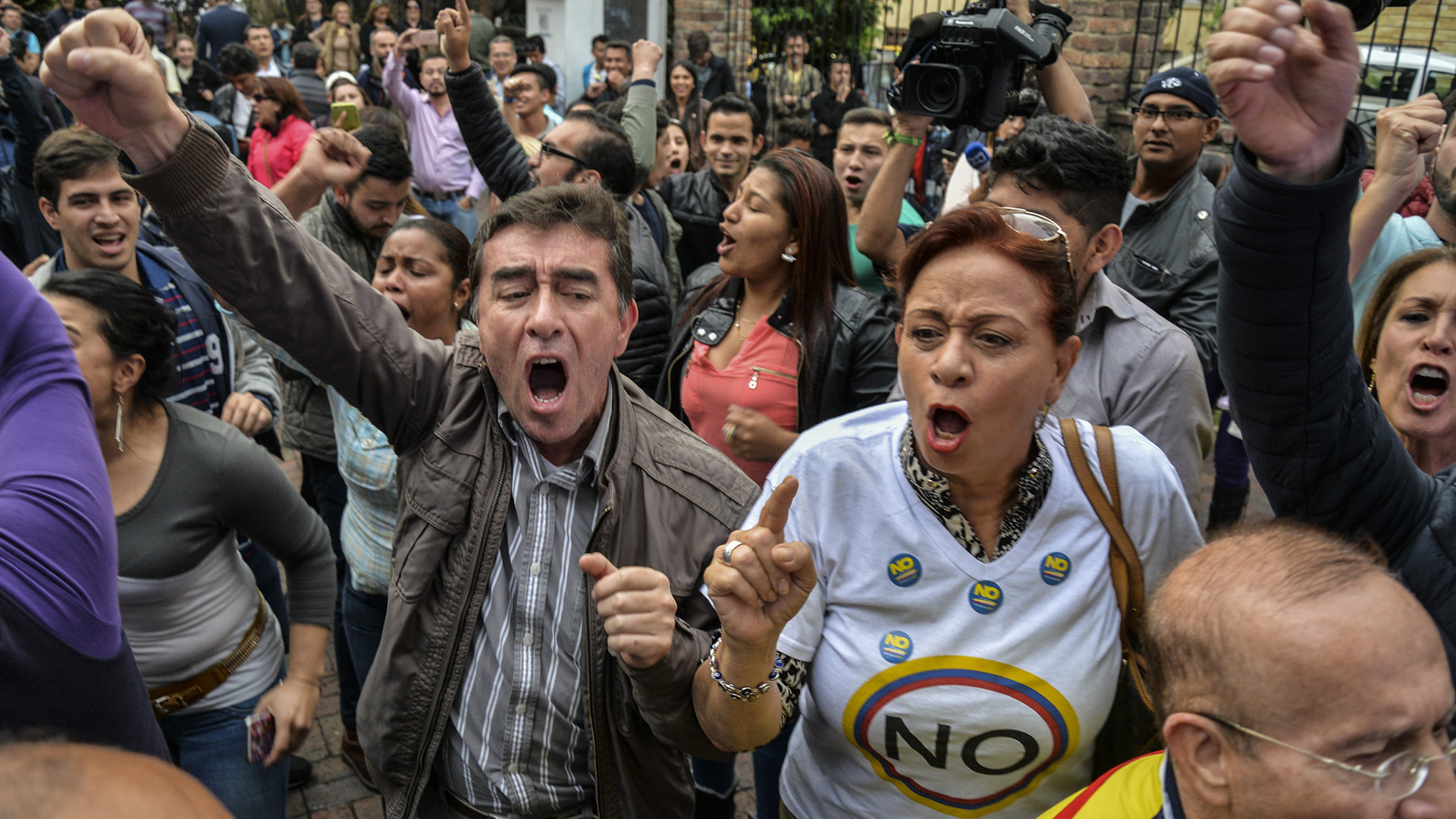 También se vivió euforia entre quienes votaron por el “No” (AFP)