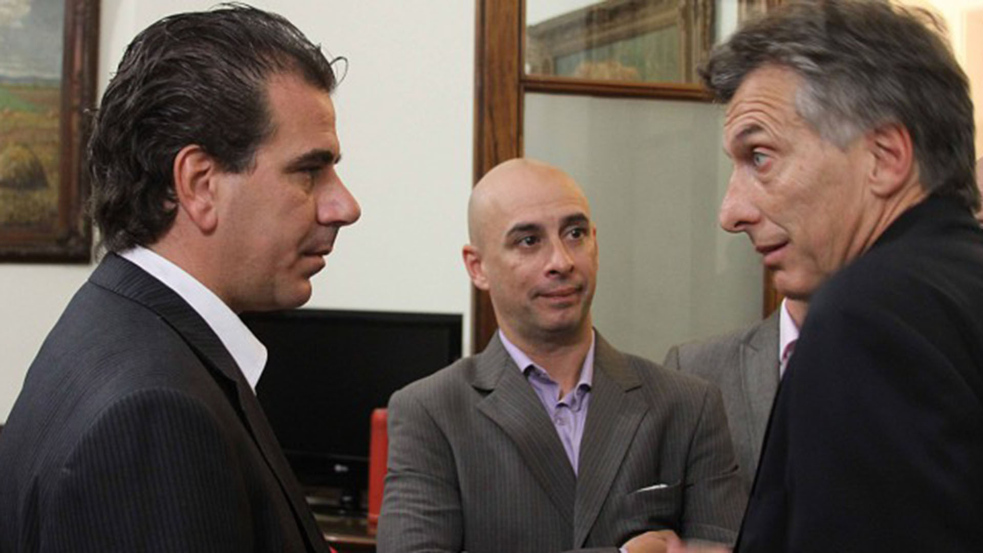 Cristian Ritondo, Martín Ocampo y Mauricio Macri