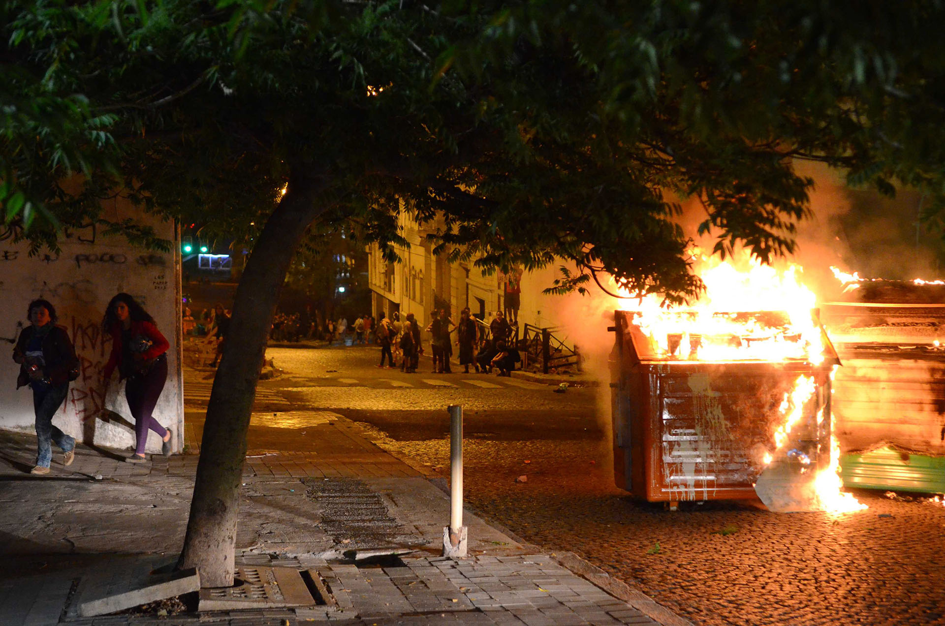 La marcha concluyó con incidentes, heridos y detenidos