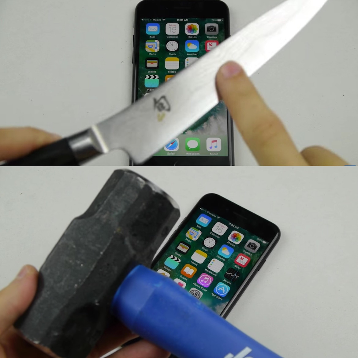 Métodos poco ortodoxos que involucran filosos cuchillos de cocina y martillos de gran porte le permiten acumular millones de clicks en sus videos