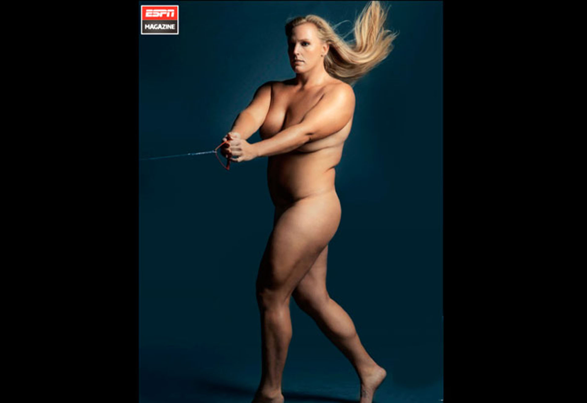 La deportista posó desnuda para una revista deportiva