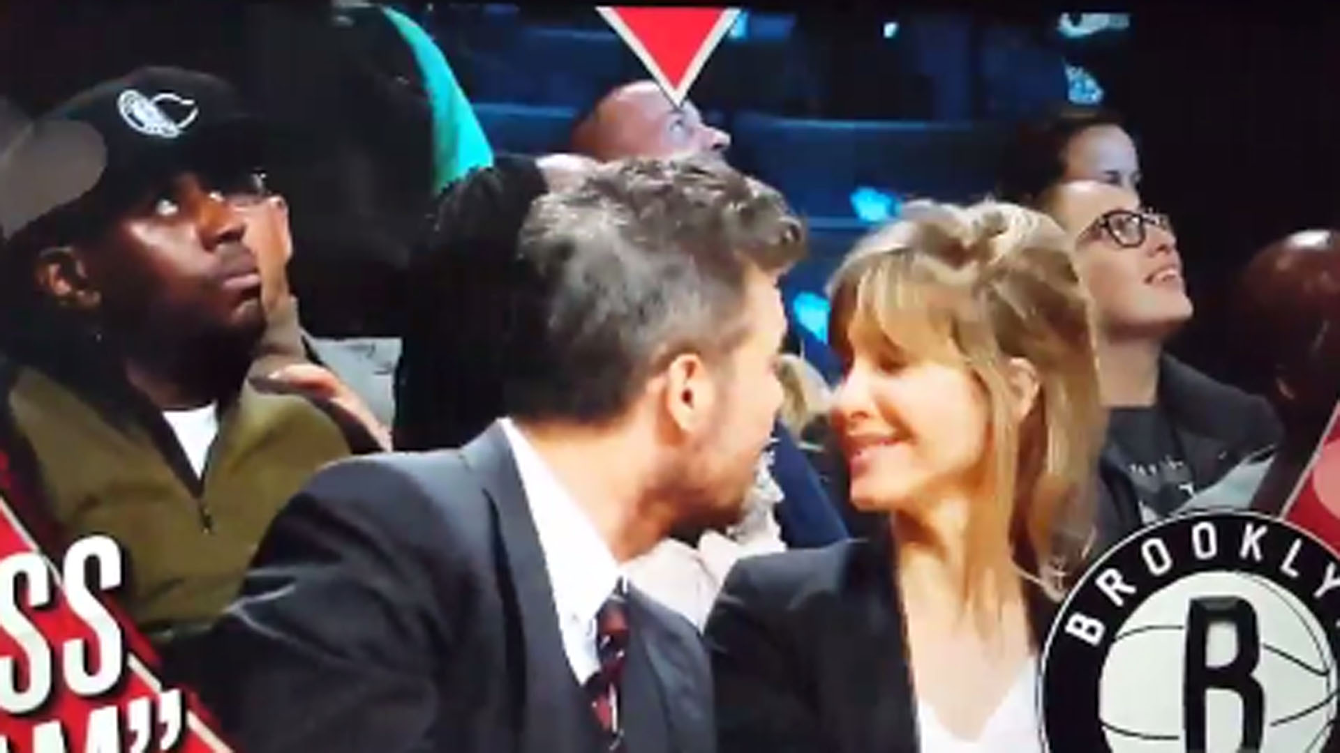 Marcelo Tinelli y Guillermina Valdes a los besos en la NBA