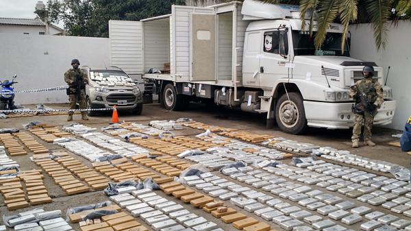 2500 kilos de marihuana incautados en Corrientes a comienzos de agosto.