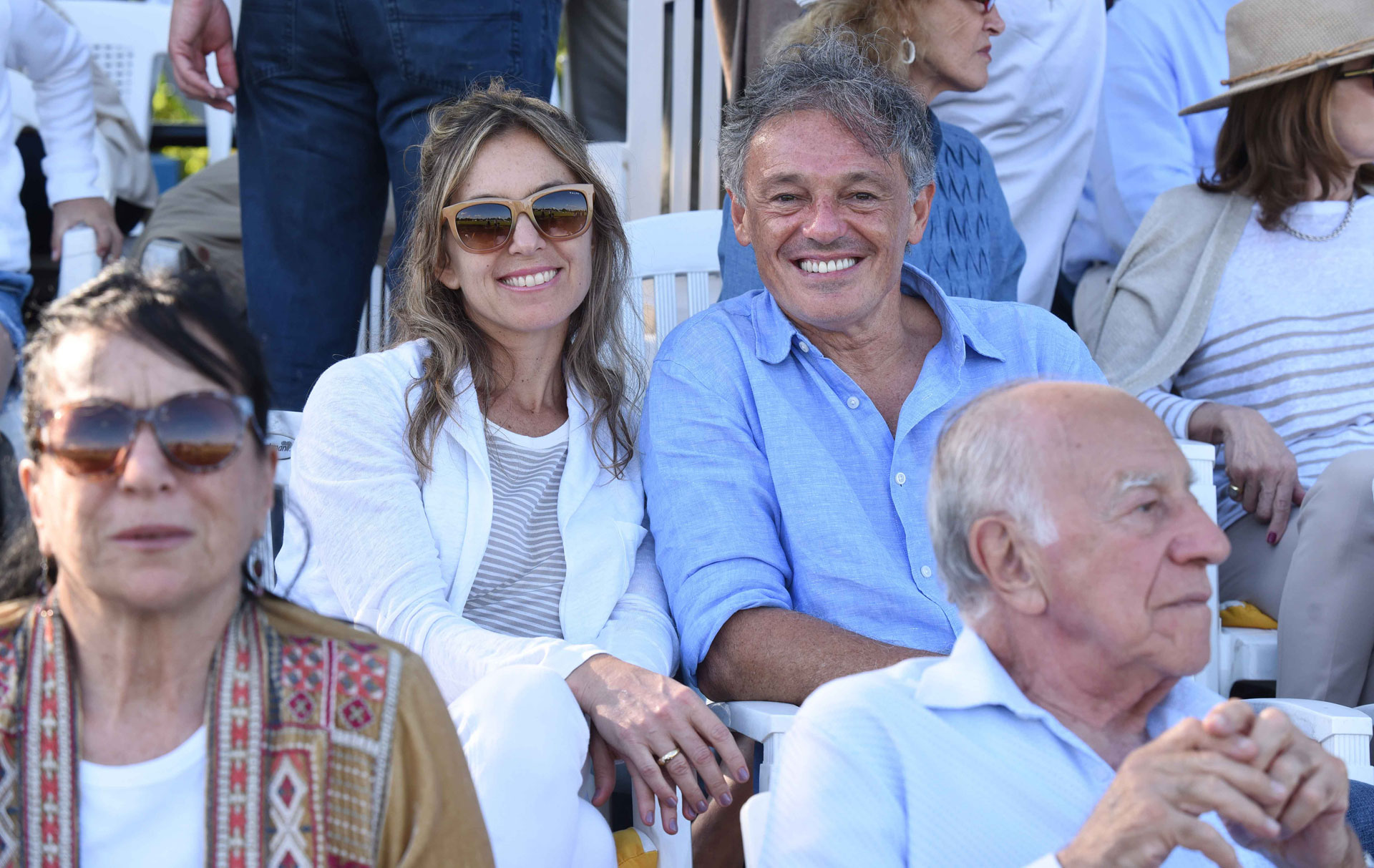 El ministro de Producción, Francisco Cabrera, y Gloria Fiorito