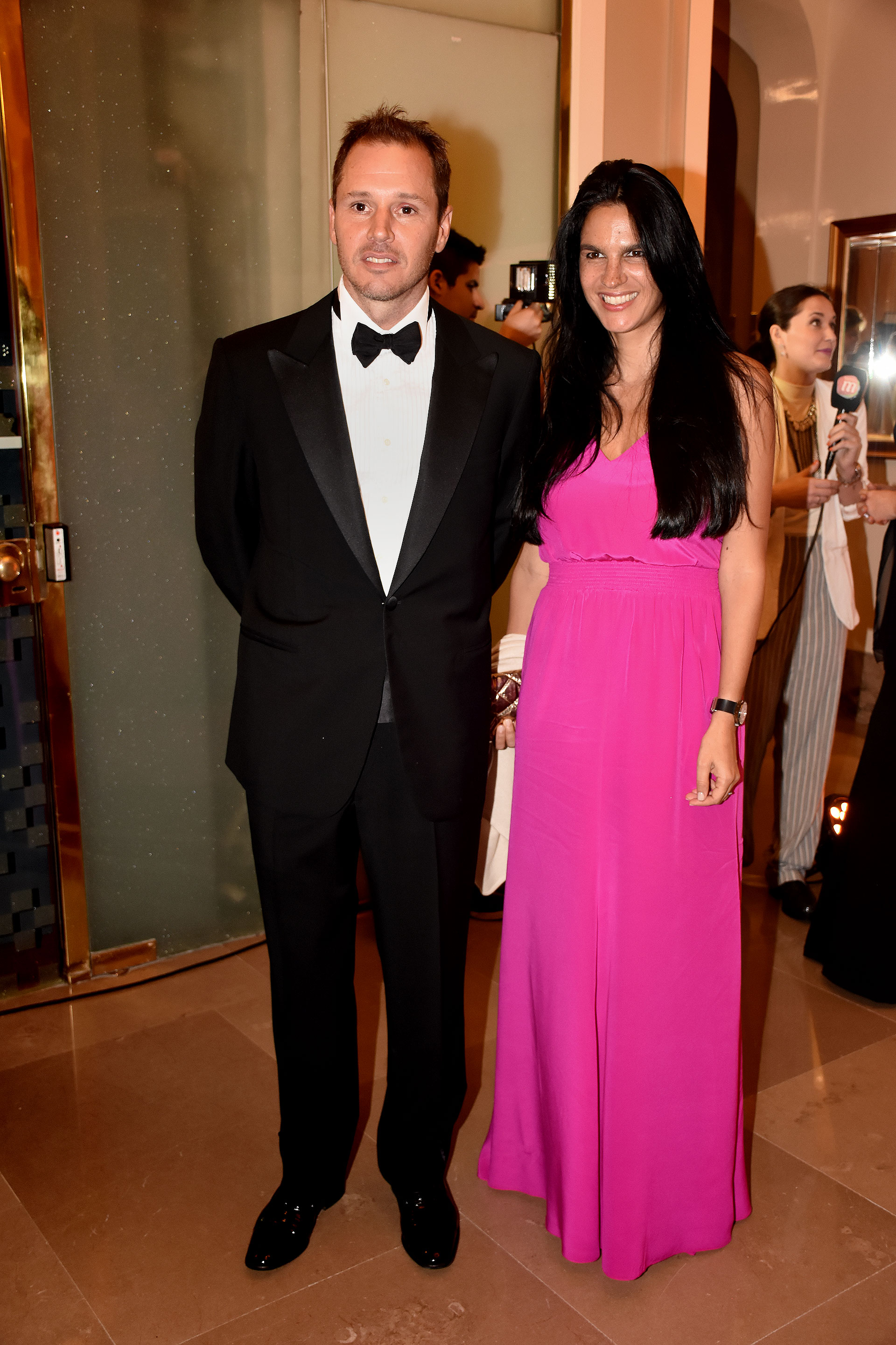Jorge Brito, vicepresidente 1ro del Club Atlético River Plate, y Gabriela Vaca Guzmán
