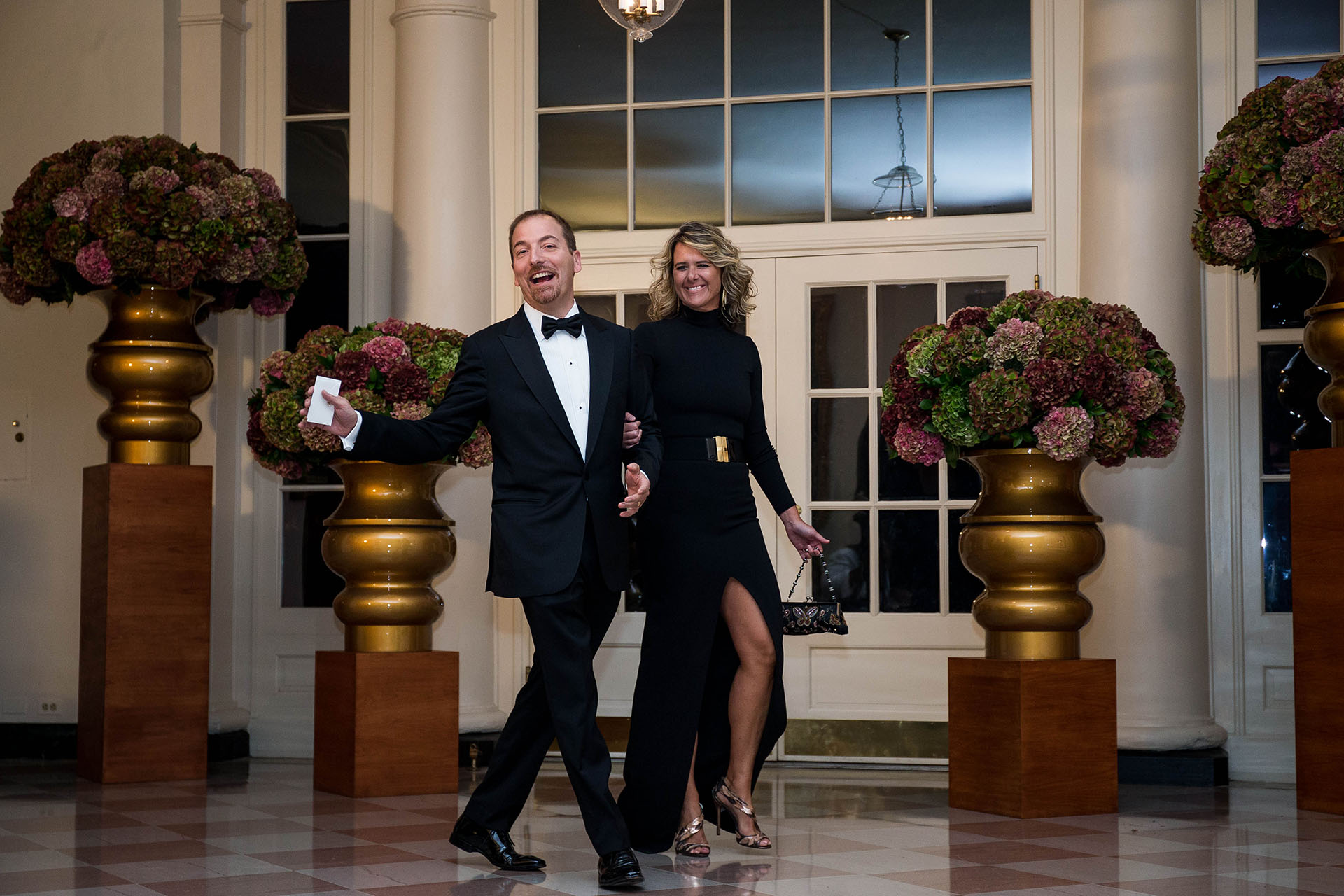 El periodista de la cadena NBC Chuck Todd junto a su mujer, Kristian Todd