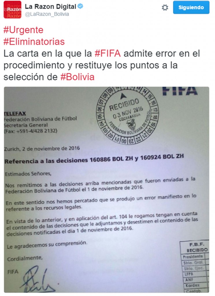 Error bolivia FIFA SF 2