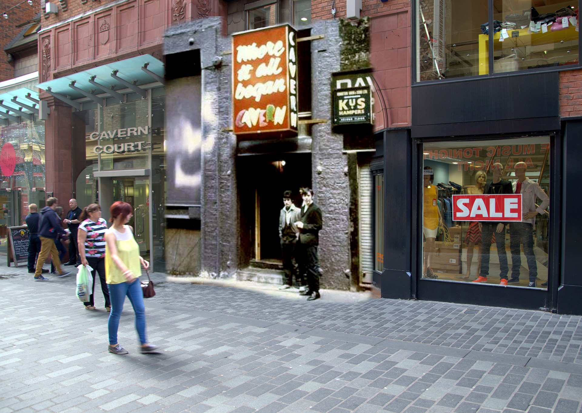 El Cavern original fue demolido y en su lugar se construyó una galeria con comercios. El nuevo Cavern se encuentra a solo unos metros de allí