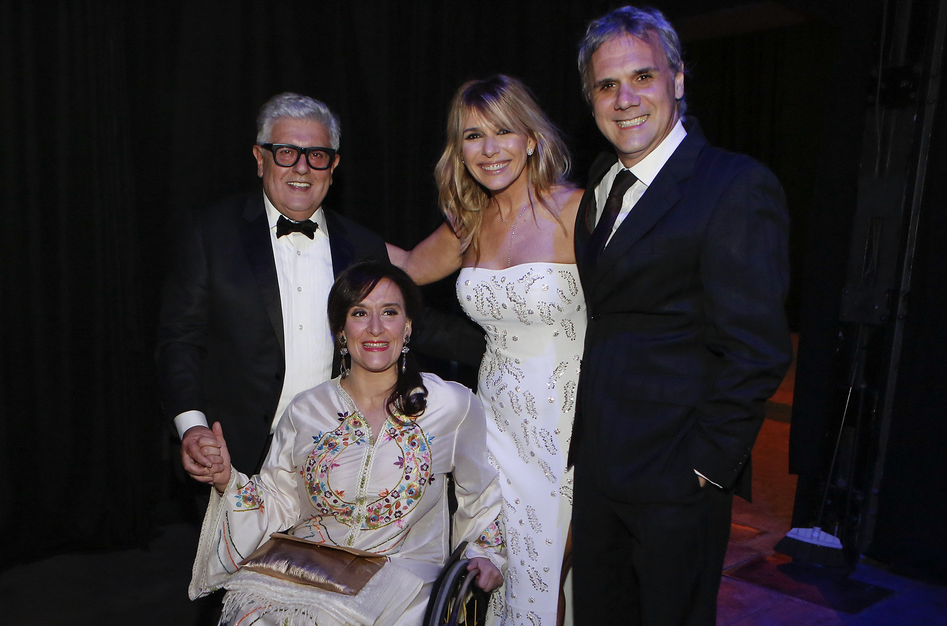 La vicepresidente de la Nación, Gabriela Michetti, y Juan Tonelli junto a Carlos Gorosito y Grace Ratto