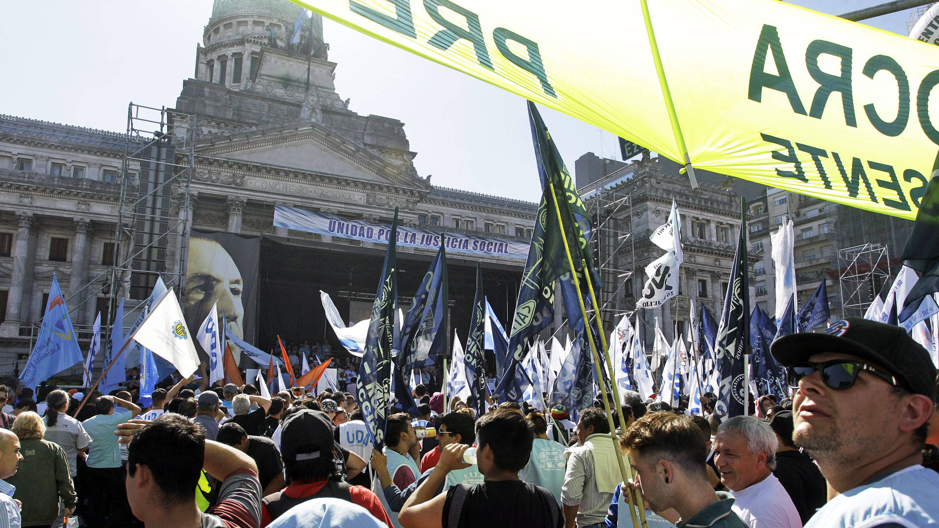 La Plaza del Congreso fue el centro de la movilización