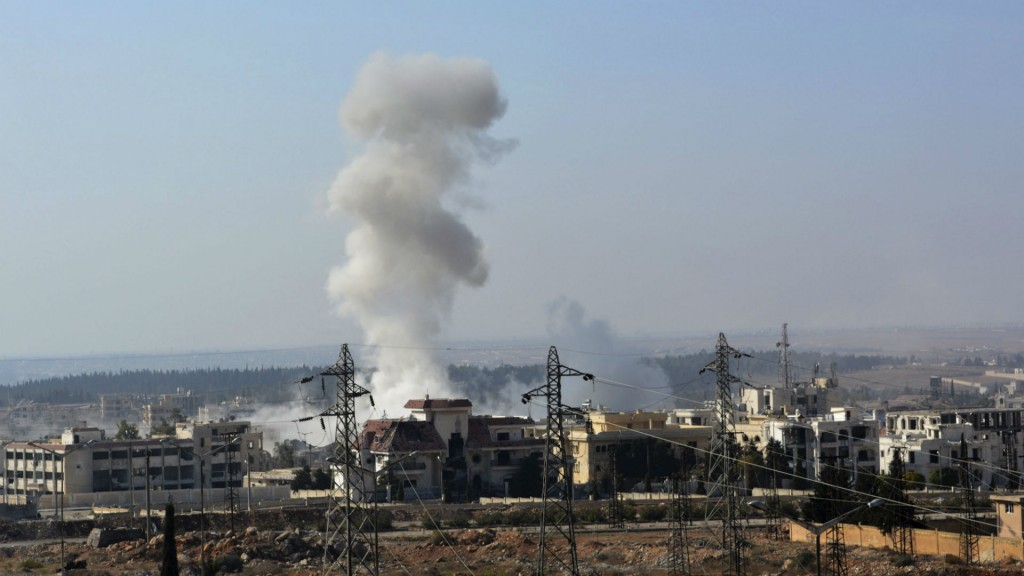 Uno de los bombardeos del régimen sirio en Alepo