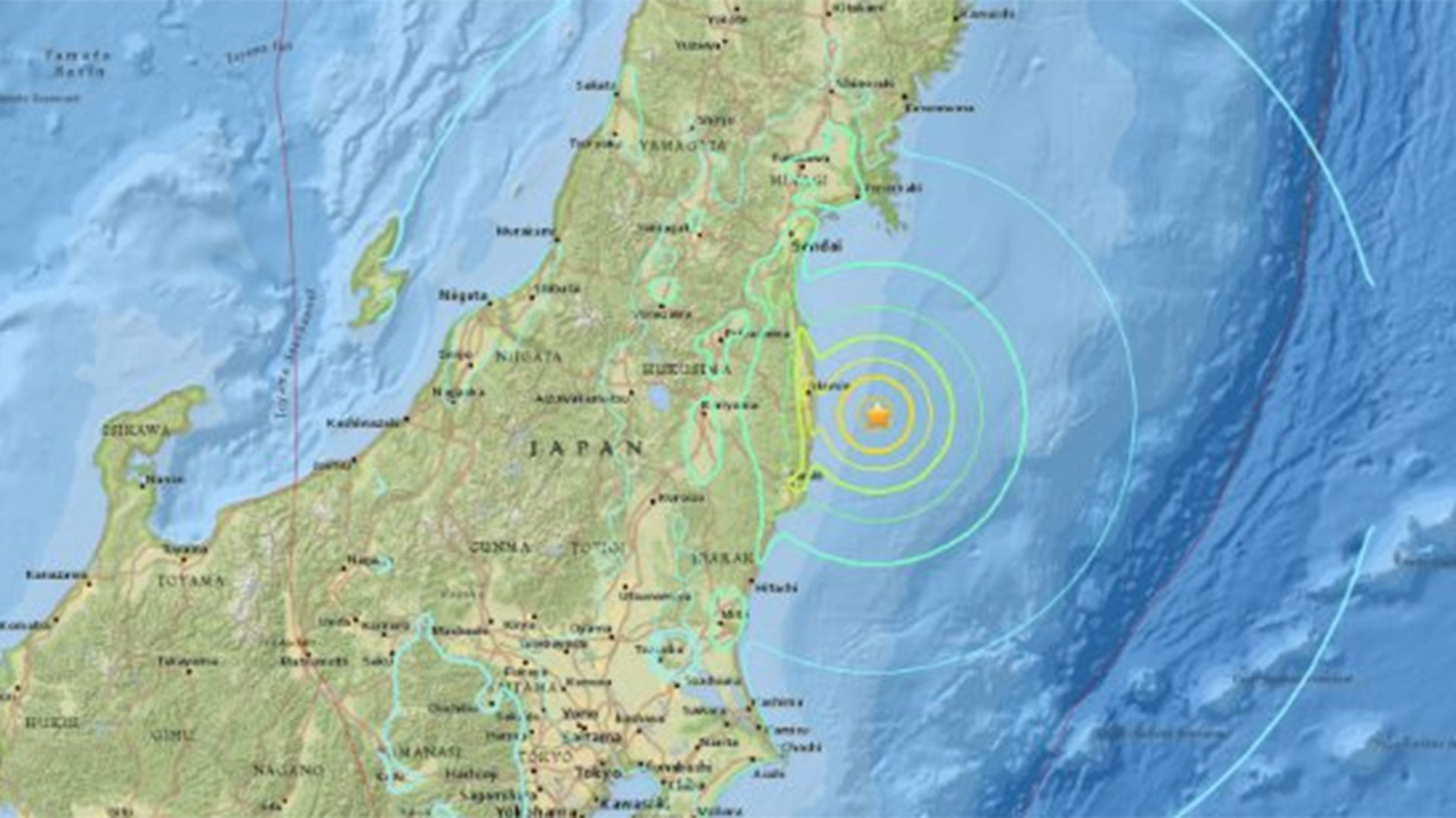 La llegada del tsunami a la costa de Fukushima es inminente