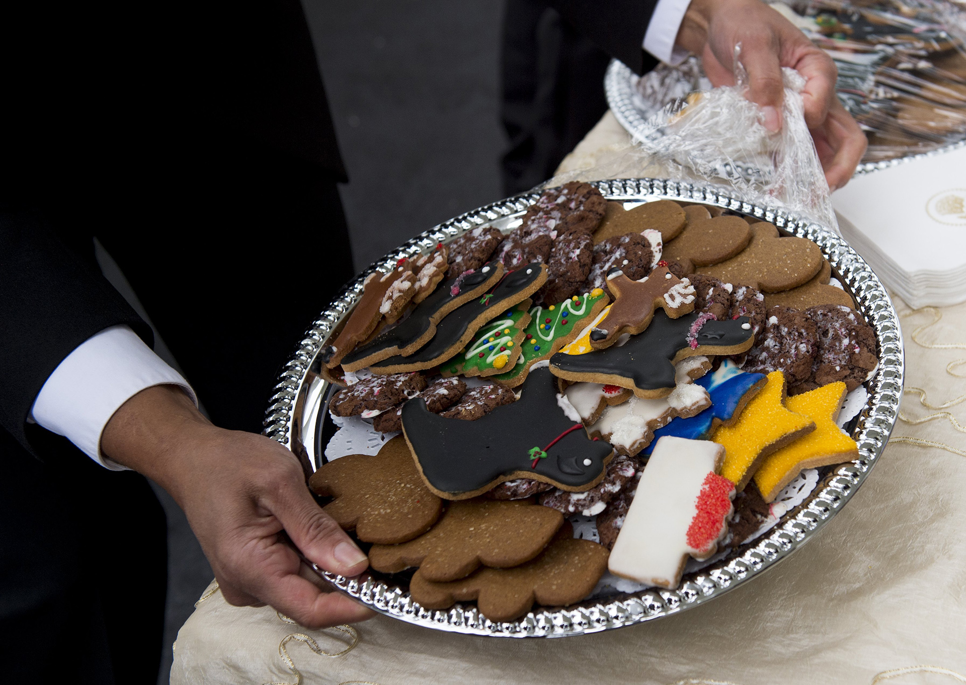 Detalle de las típicas galletas de jengibre