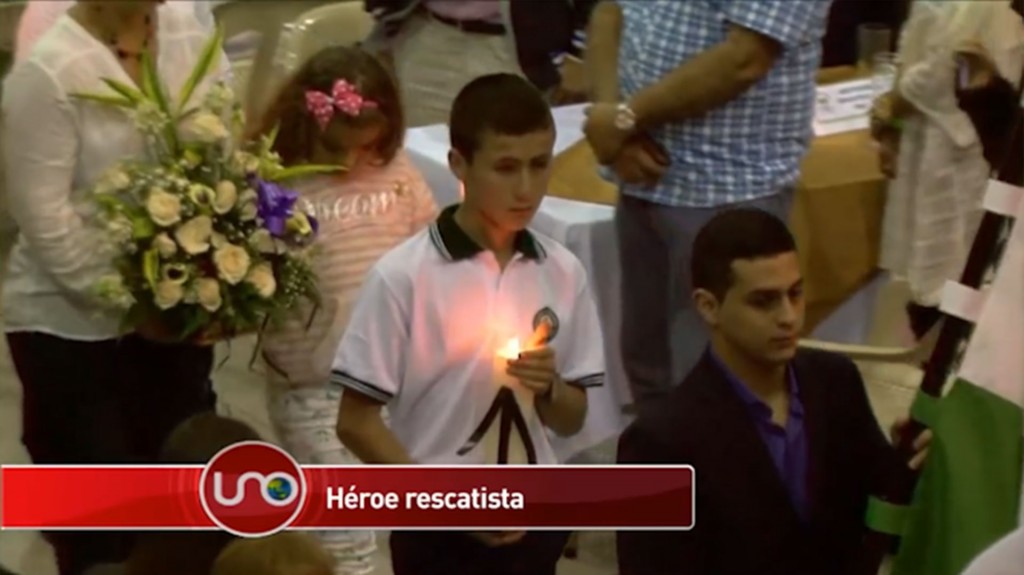 El joven participó en un acto de homenaje a las víctimas