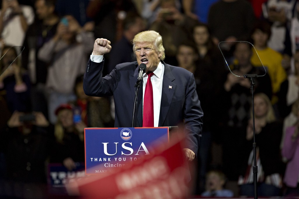 President-elect Donald Trump in Cincinnati on Dec. 1, 2016. CREDIT: Bloomberg photo by Daniel Acker.