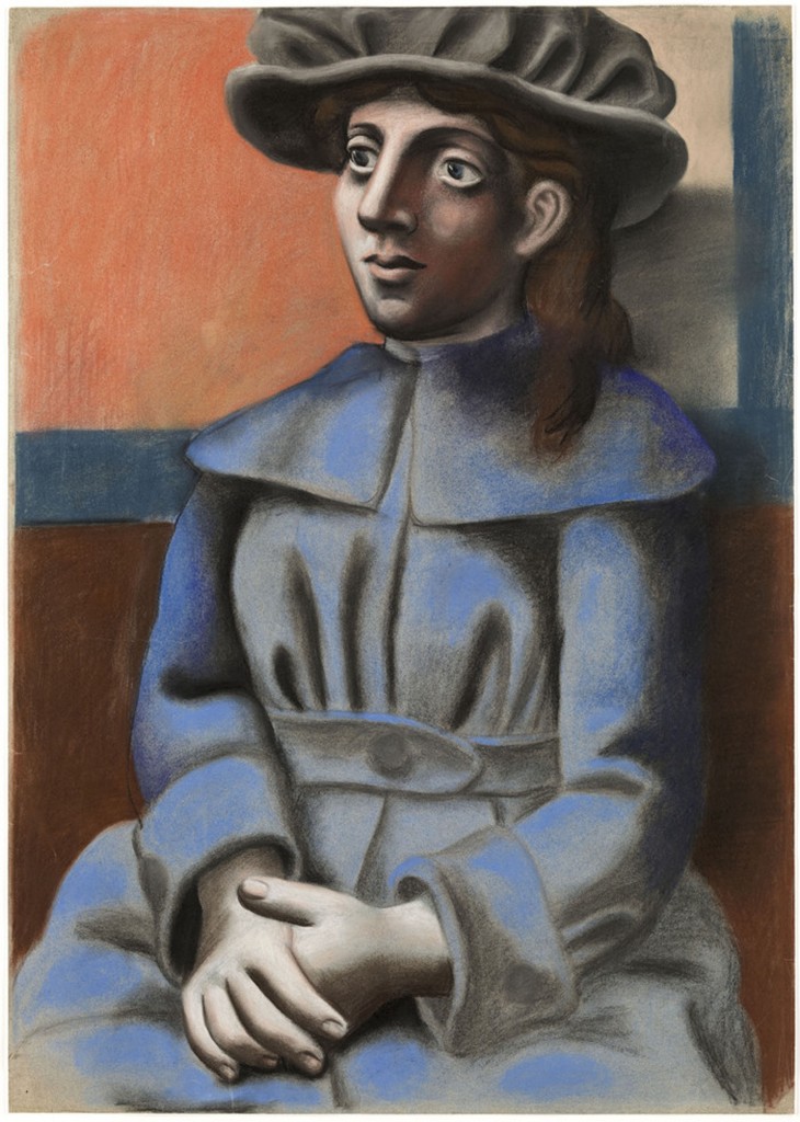 “Joven con sombrero y las manos cruzadas”, otoño de 1921 (París) ©2016 Sucesión Picasso /SAVA, Buenos Aires