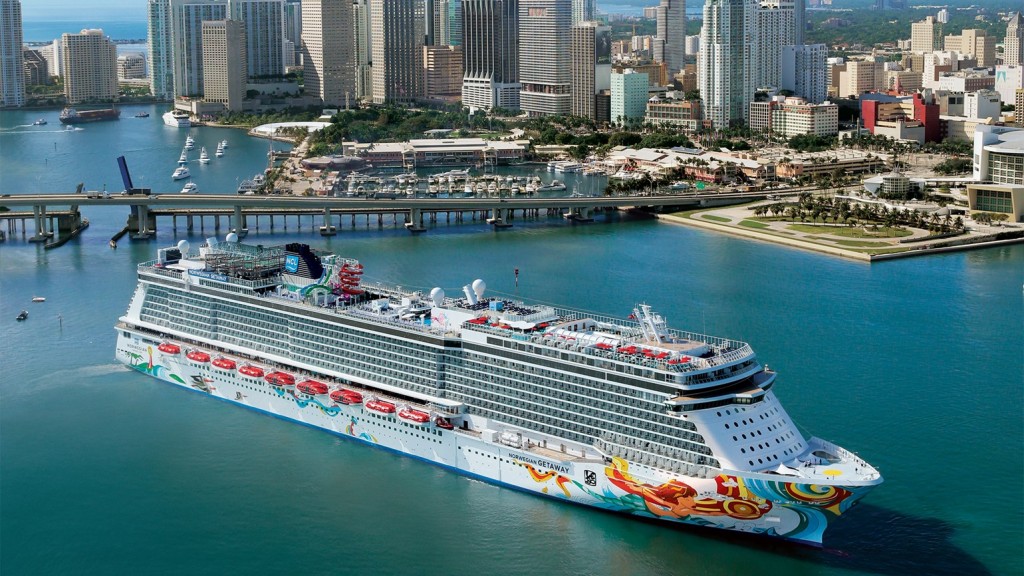 El crucero Norwegian ‘Getaway’ partiendo del puerto de Miami, FL (Norwegian)