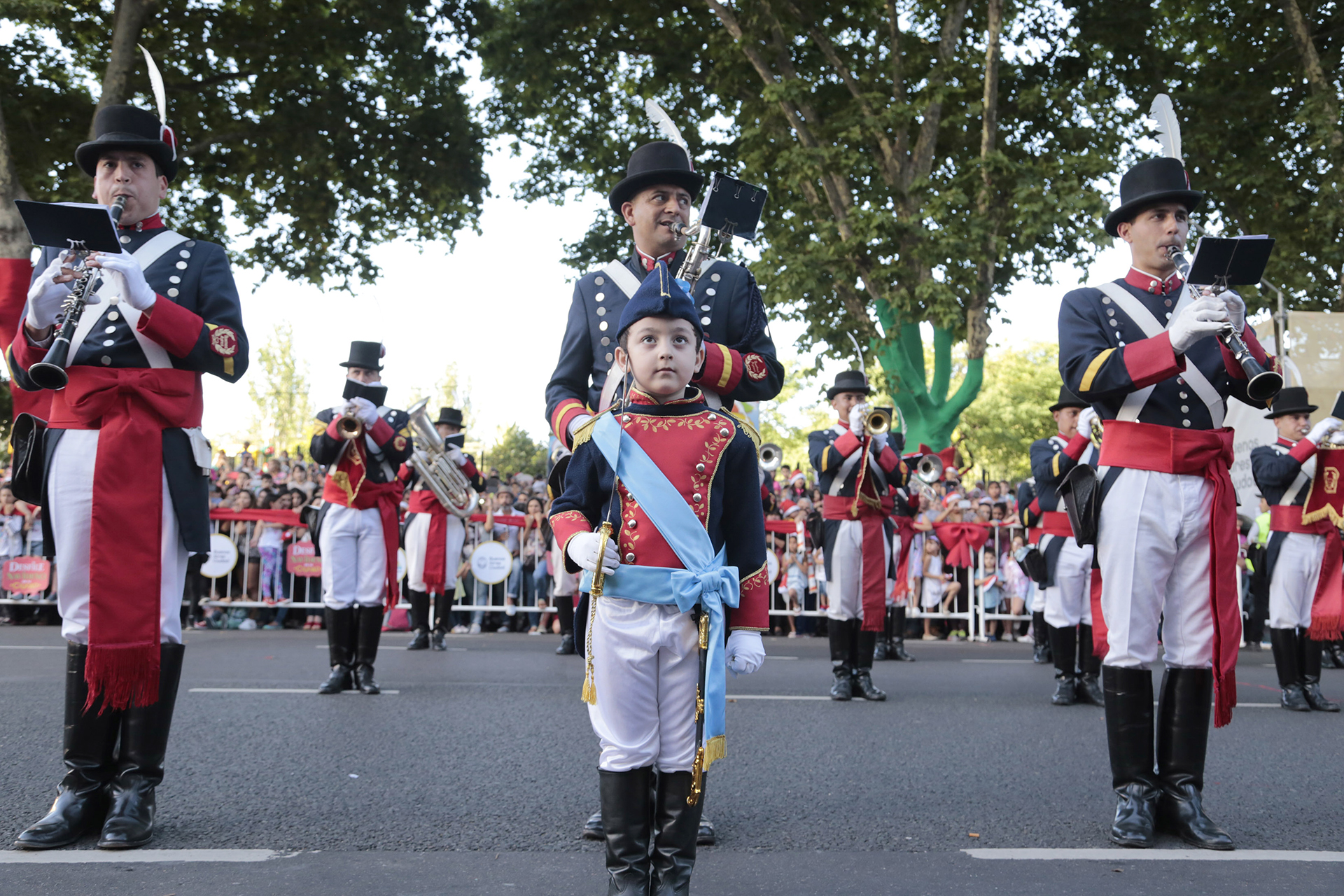 El Regimiento de Patricios estuvo presente con un pequeño integrante en sus filas