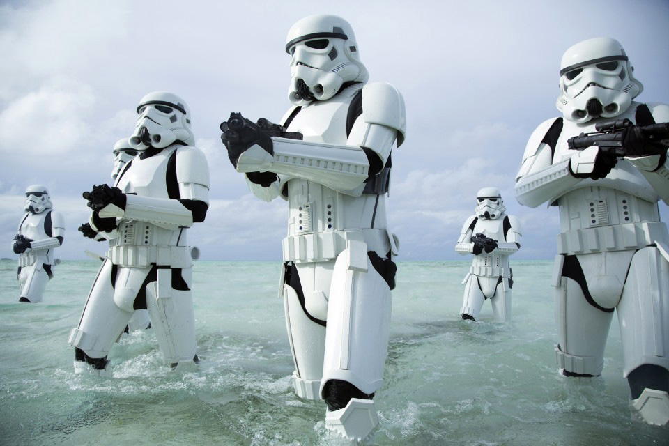Stormtroopers in “Rogue One.” Jonathan Olley, Lucasfilm-Walt Disney Studios Motion Pictures