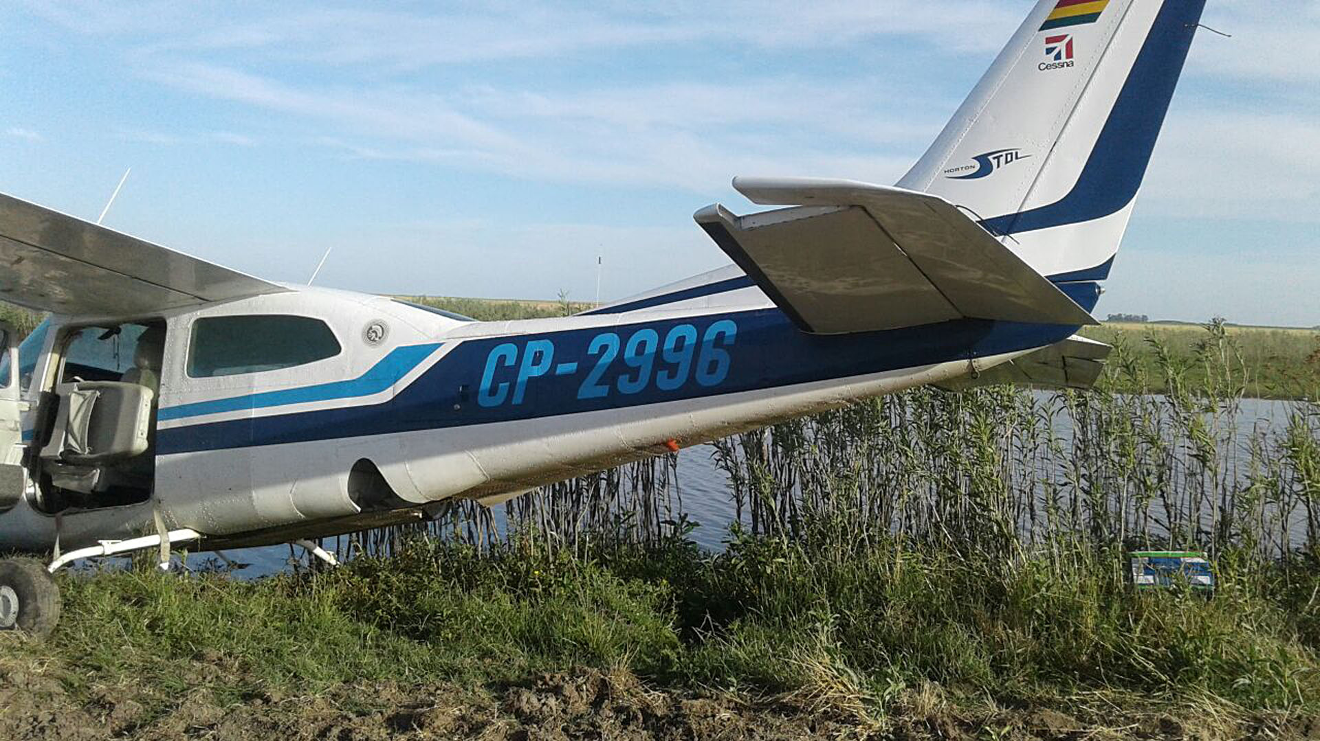 La avioneta estrellada