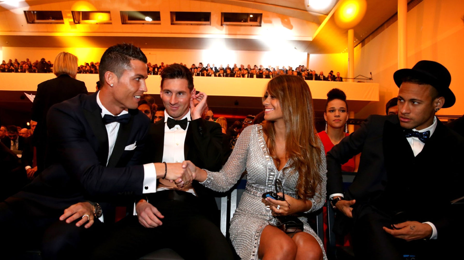 Cristiano Ronaldo y Antonella Roccuzzo coincidieron en varios eventos