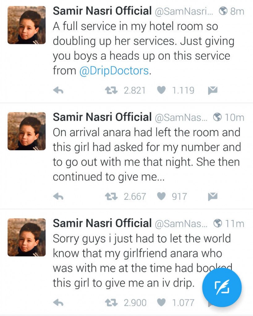 Nasri escandalo sexual twitter SF 3