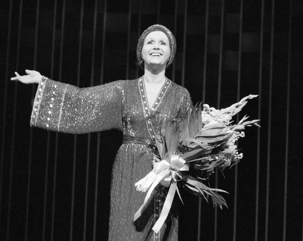 En 1983 interpretando ‘Mujer del año’, en Nueva York (AP)