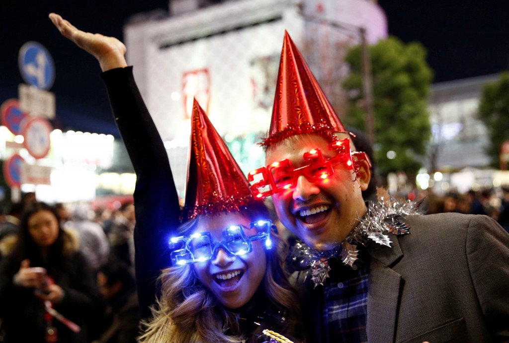 Muchos japoneses se disfrazaron para celebrar el 2017