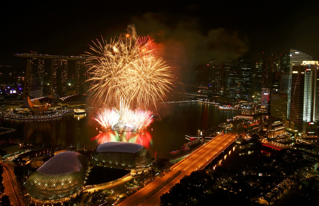 Los festejos en Singapur