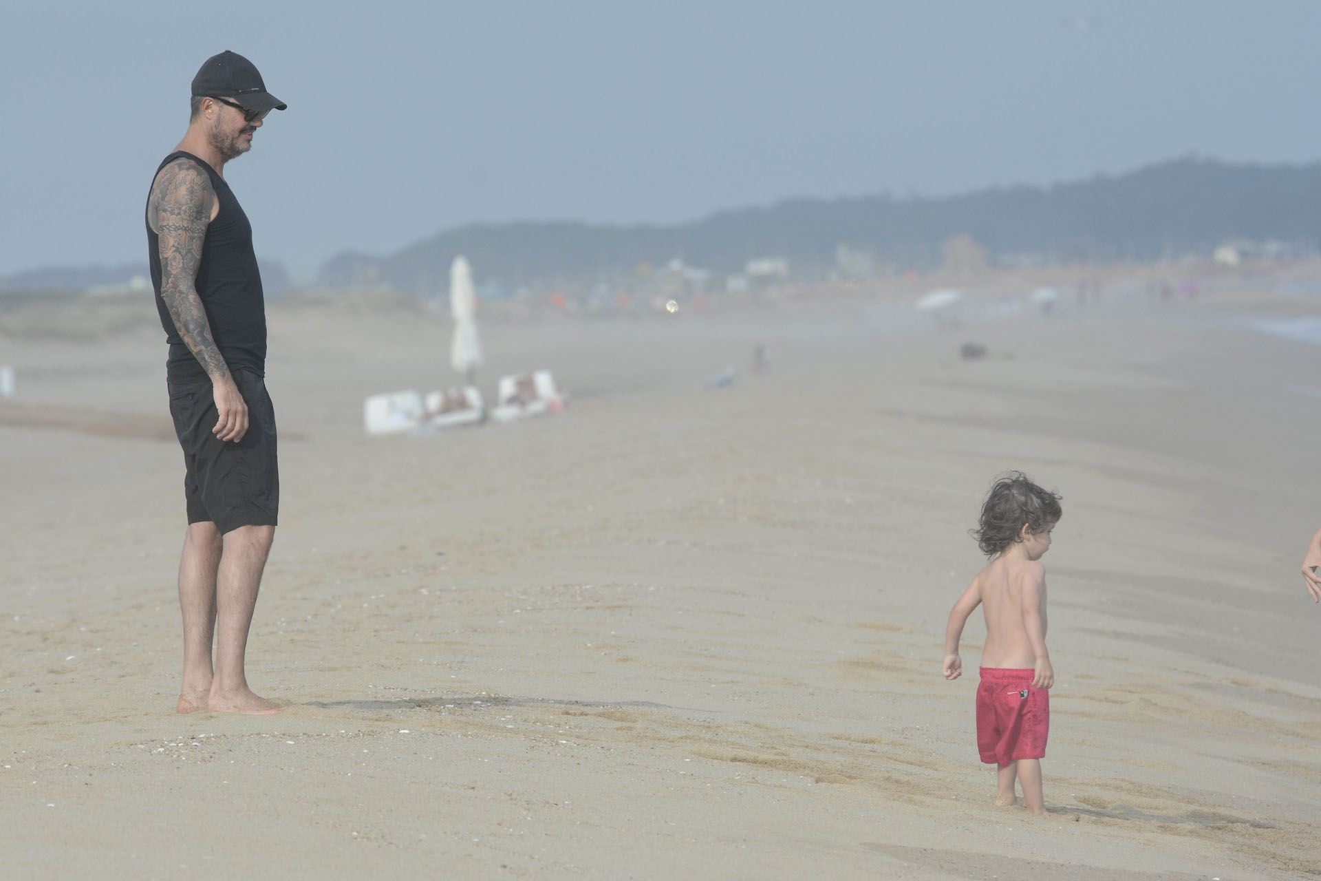 Marcelo Tinelli junto a su hijo menor, Lolo