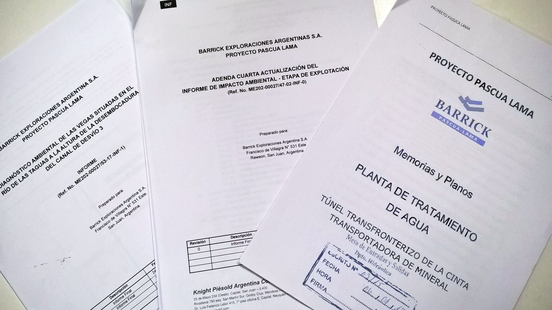 Los documentos que Barrick Gold mantuvo en secreto e Infobae publicó en enero.