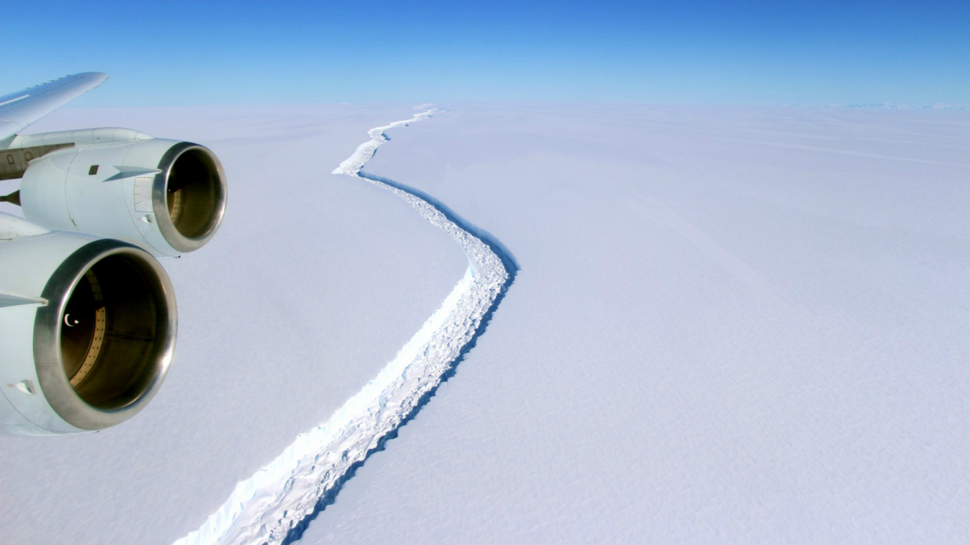 El iceberg, desde un avión